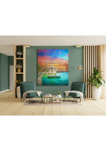 Yağlı Boya Görünümlü Ortaköy Kanvas Tablo
