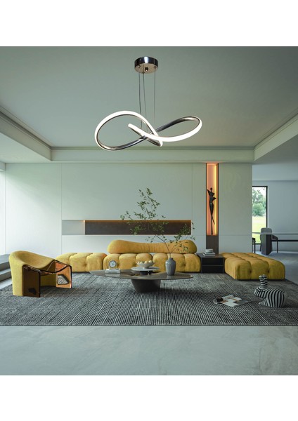 3 Renk Modern Sarkıt LED Avize Avz-01-Krom