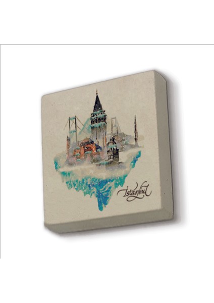 Istanbul Sembolik Yerler Baskılı Doğaltaş MAGNET(KRT-029)