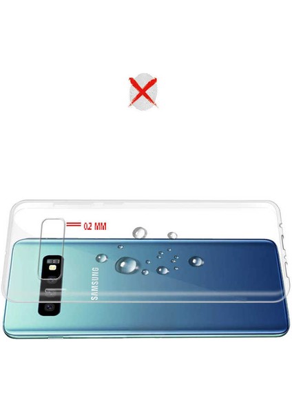 Samsung Galaxy S10E Kamera Korumalı Şeffaf Imax Silikon Kılıf