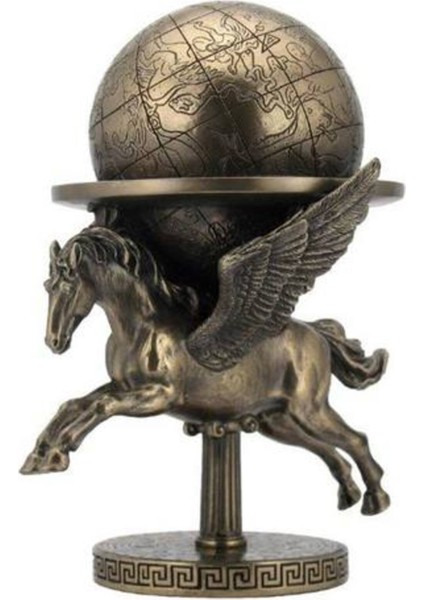 Wıse Veronese Serisi-ATLAR- Dünyayı Taşıyan Uçan At 16,5 x 14,5 x 20,5 cm– Dekoratif Obje indirimleri