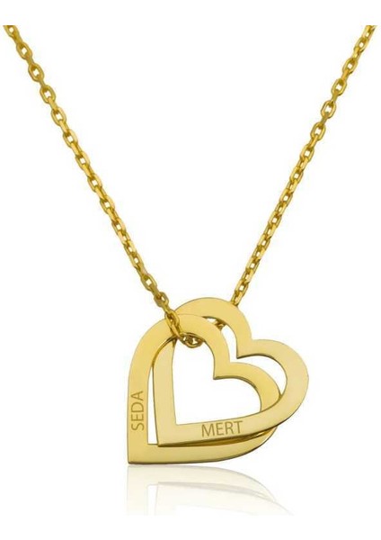 Gümüş Kişiye Özel Kalpler Kolye fiyatları