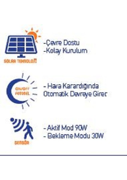 AYT Çözüm 90w Solar Sokak Lambası Güneş Enerjili-3351