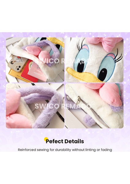 Karikatür Figürlü Peluş Omuz Çantası - Beyaz (Yurt Dışından) indirimleri