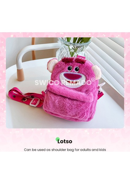Sevimli Karakter Peluş Çapraz Çanta - Pembe (Yurt Dışından)