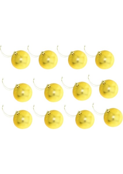 Altın Renkli Yılbaşı Çam Ağacı Süsleme 3 cm Cici Top 12 Adet