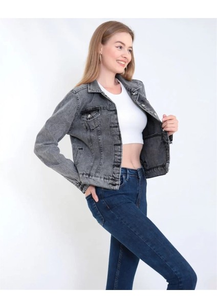 Kadın Yeni Model Kot Ceket 3356