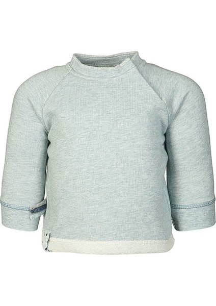 Organik Sweatshirt,aqua Melanj