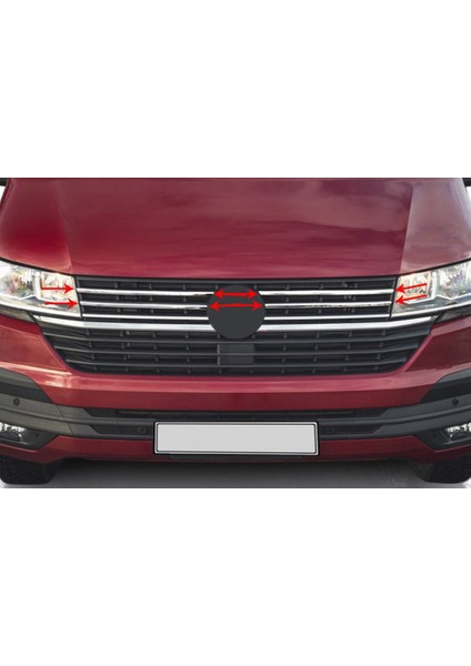 Vw T6.1 Transporter Krom Ön Panjur 4 Parça 2020 ve Sonrası