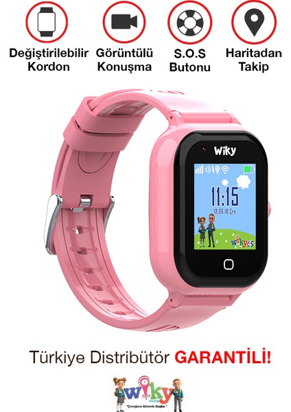 Watch 4s Görüntülü Akıllı Çoçuk Saati Pembe