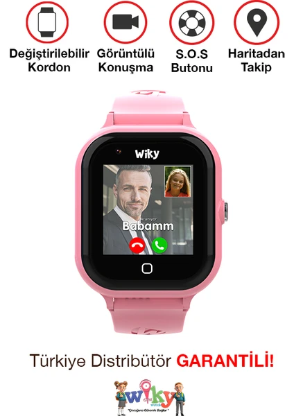 Watch 4s Görüntülü Akıllı Çoçuk Saati Pembe