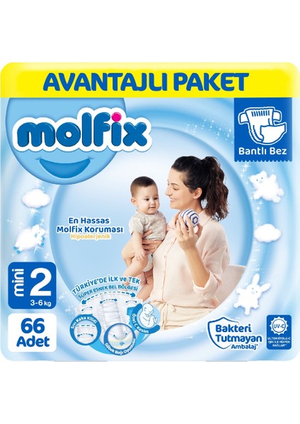 Bebek Bezi Avantajlı Paket 2 Beden 66'lı