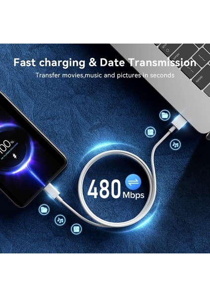 Xiaomi Turbo Hızlı Şarj Kablosu 6A Type-C