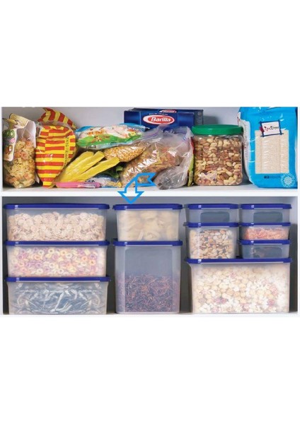 Oval Modüler Set 3'lü Kuru Gıda Saklama Kabı Hsgl