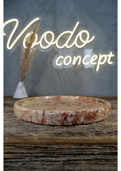 Voodo Concept Rosalya Pink Mermer Sunum Tepsi