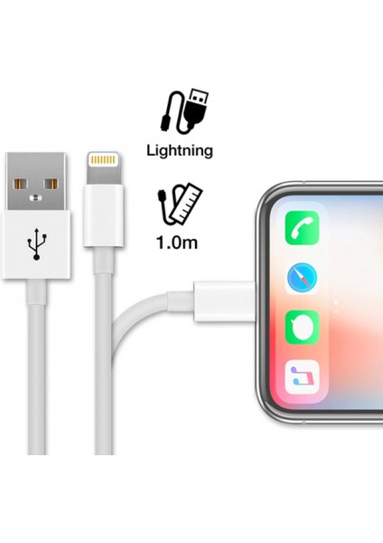 Iphone Şarj Aleti 5,6,7, 8, 8 Plus Uyumlu 2.1A Orjinal Hızlı Şarj Aleti Apple Iphone Şarj