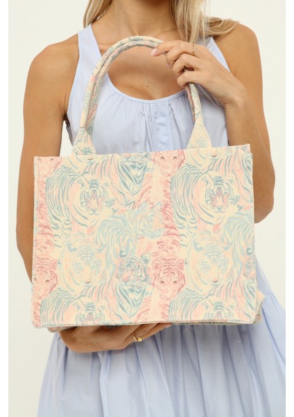 Baskılı Kanvas El ve Omuz Çantası, Baskılı Kanvas Çanta, Printed Canvas Bag fırsatları