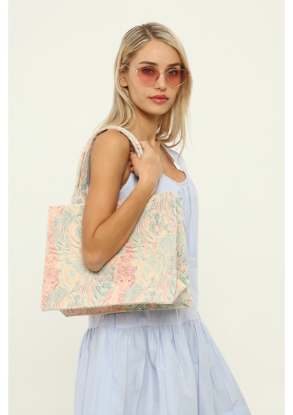 Baskılı Kanvas El ve Omuz Çantası, Baskılı Kanvas Çanta, Printed Canvas Bag indirimleri