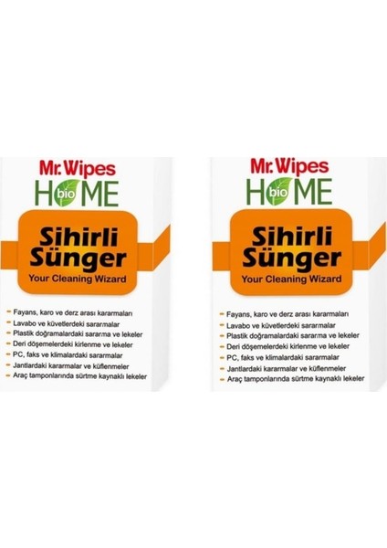 Mr.Wipes Home Magic Sihirli Sünger 2'li