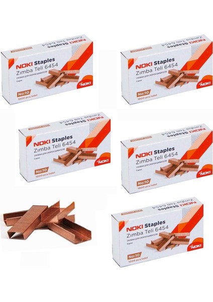 Zımba Teli Küçük No:10 1000 Li Bakır Sarı 5 Paket 6454