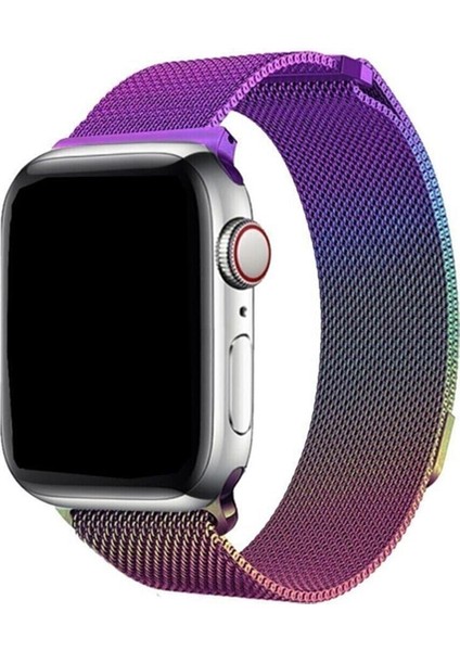 Apple Watch Metal Kordon Milano Kayış Manyetik Iwatch Uyumlu Milanese Seri 1 | 2 | 3 | 4 | 5 | 6 | 7 | 8 | - 42MM/45MM