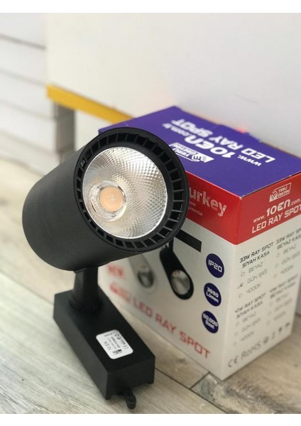 1 Metre Raylı 3 Adet 30W LED Siyah Kasa Beyaz Işık Ray Spot Set fiyatları