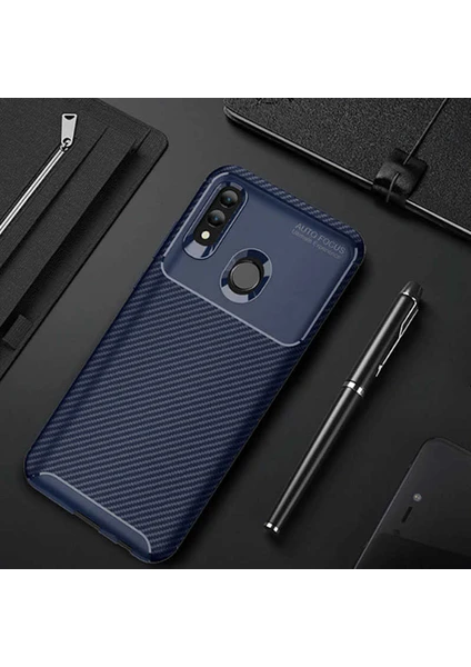 Kip GSM Huawei P Smart 2019 Kılıf Karbon Desenli Yüksek Kalite Negro Silikon Kapak