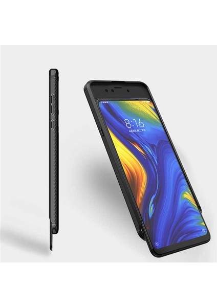 Xiaomi Mi Mix 3 Kılıf Karbon Desenli Yüksek Kalite Negro Silikon Kapak