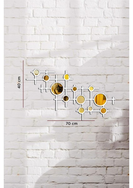 Viva Model Dekoratif Gold Pleksi Kırılmaz Ayna