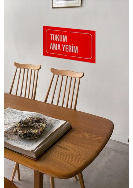 Tokum Ama Yerim Yazılı Dekoratif Ahşap Tablo