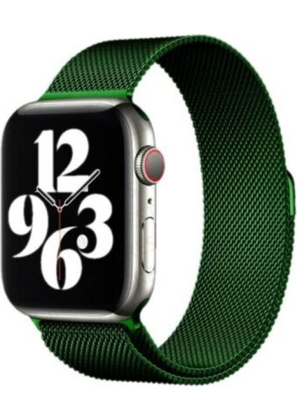 Apple Watch Seri 9 8 7 6 5 4 3 Se / Ultra 42-44-45-49 MM Ebatlar İçin Milano Loop Çelik Örme Kordon