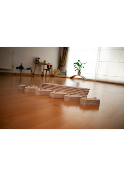 4'lü Denge Tahtası Balance Beam | Ahşap Denge Tahtaları | Çocuklar Için Aktivite Oyuncağı