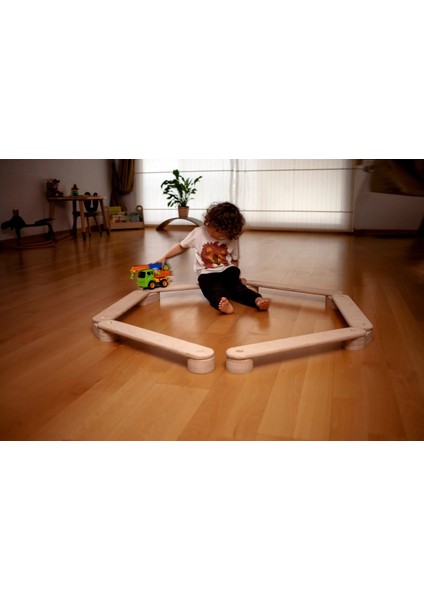4'lü Denge Tahtası Balance Beam | Ahşap Denge Tahtaları | Çocuklar Için Aktivite Oyuncağı