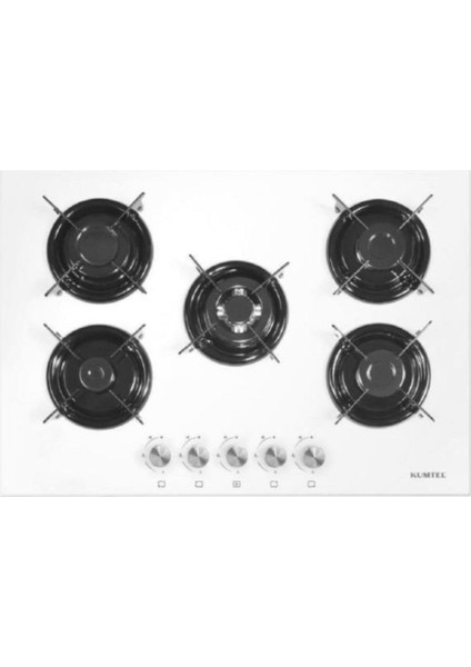 Ko-50 Oahdf Wok Gözlü Beyaz Cam Ankastre Ocak