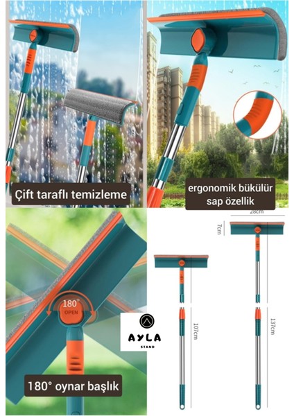 Kavisli Cam Araba Silme Oynar Başlıklı Çift Taraflı Temizleme Aparat fiyatları