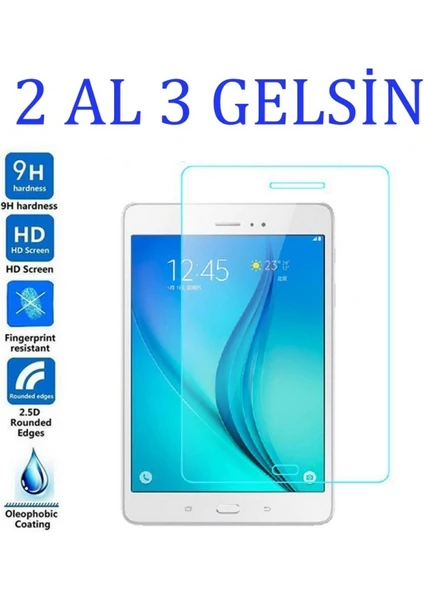 Mavi Ay Bilişim 2 Adet Samsung Galaxy Tab A SM-T350 T355 Temperli Cam Ekran Koruyucu