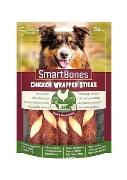 Smartbones Tavuk Sargılı Medium Stick Köpek Ödülü 5'li 137 G