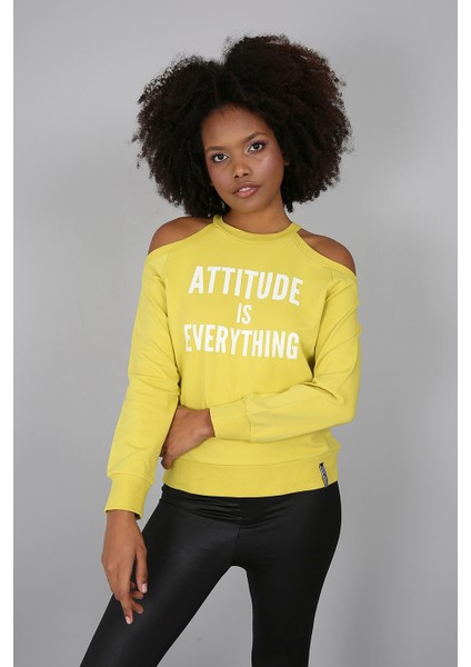 Baskılı Omuz Detaylı Sweatshirt fırsatları