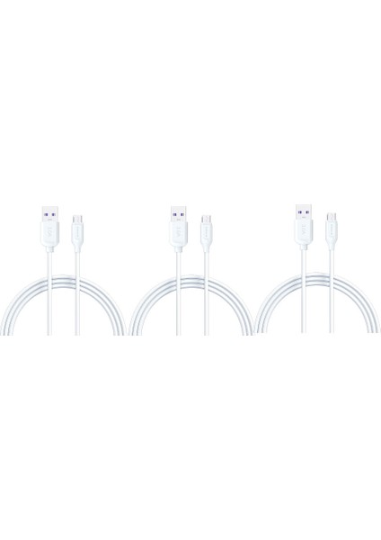 C107 Mikro 1m 3,0A 18W Quick Kablo | 3'lü Paket