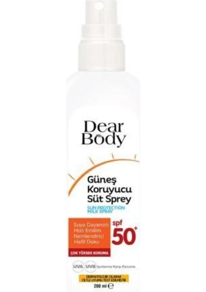 Dear Body Güneş Kremi Spf 50 Yetişkin 200 ml