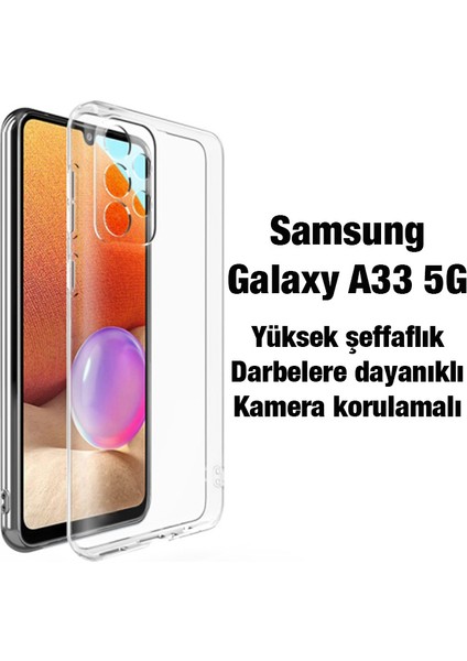 Samsung Galaxy A33 5g Kılıf Kamera Korumalı Ultra Ince Şeffaf Silikon Kılıf fiyatları
