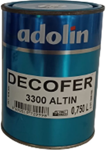 Decofer 3300 Altın Yaldız Boya Metal Ahşap Koruyucu Dekoratif Boya 0,75 Lt