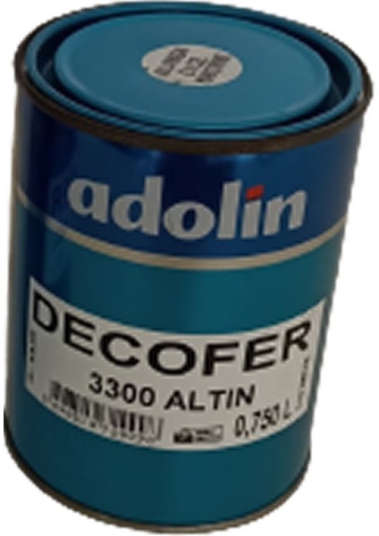 Decofer 3300 Altın Yaldız Boya Metal Ahşap Koruyucu Dekoratif Boya 0,75 Lt