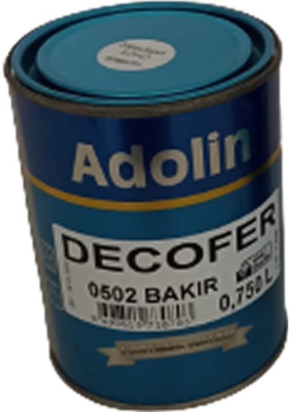 Decofer 502 Bakır Yaldız Boya Metal Ahşap Koruyucu Dekoratif Boya 0,75 Lt