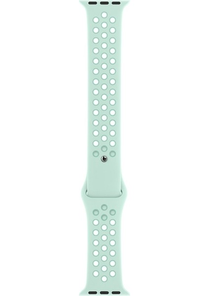 Apple Watch Seri (Tüm Seriler) ile Uyumlu 42-44-45 mm Small Beden(S Size) Delikli Silikon Kordon Deniz Mavisi