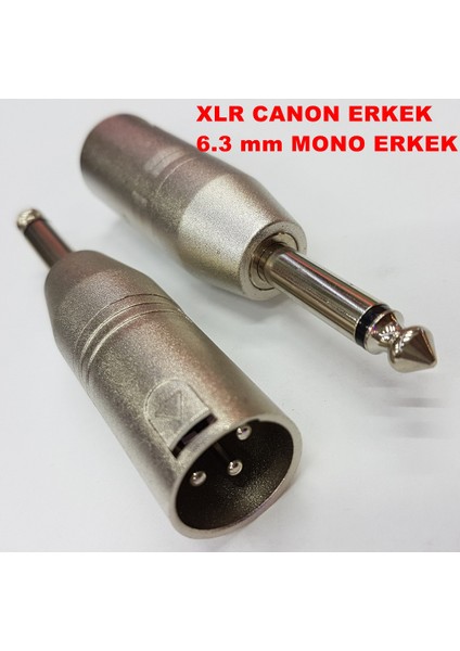 Xlr Canon Erkek - 6.3mm Mono Erkek Jak