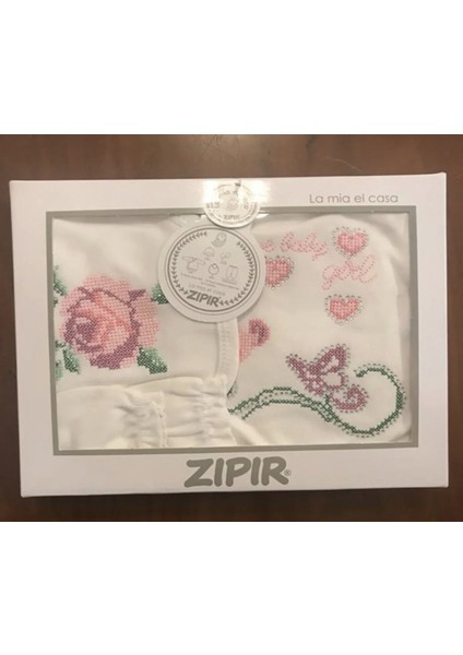 Gül Kanaviçe 5 Li Zıbın Set