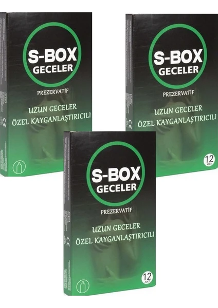 Prezervatif Geceler (Özel Kayganlaştırıcılı) 12 Li Paket 3 Adet (3X12)