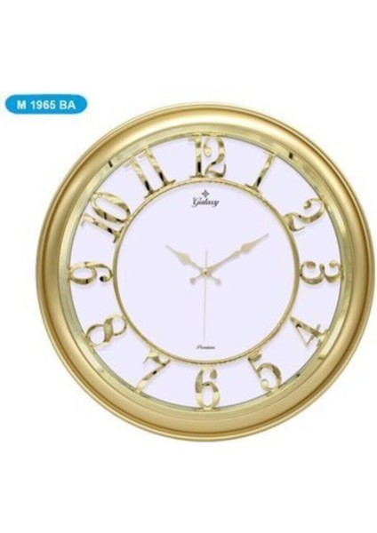 Gold Renk Dekoratif Duvar Saati 45 cm