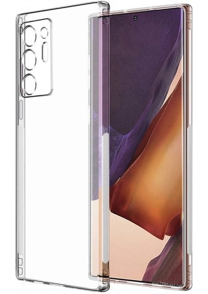 Samsung Galaxy Note 20 Kılıf Kamera Korumalı Silikon Şeffaf Arka Kapak